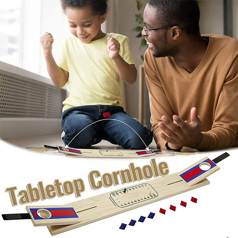 Cornhole Board Set - Desktop Cornhole Classic Mini Travel Wood