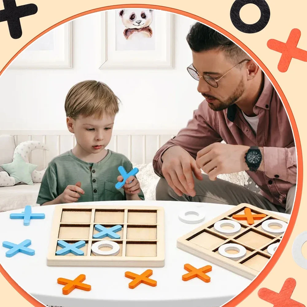 Wooden XO Tic Tac Toe Game Min - đánh giá và giá Party Games At Home