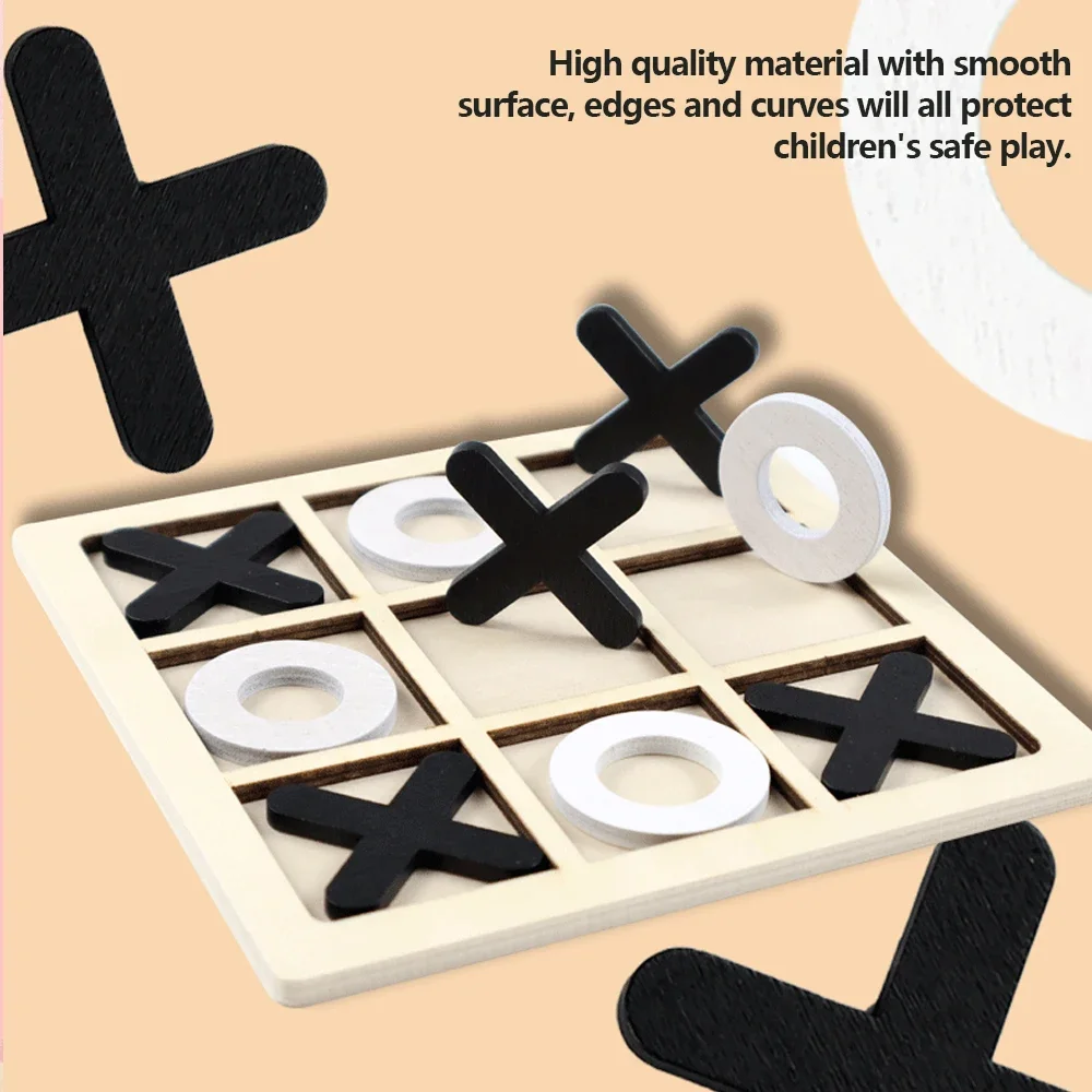 Wooden XO Tic Tac Toe Game Min - đánh giá và giá Party Games At Home
