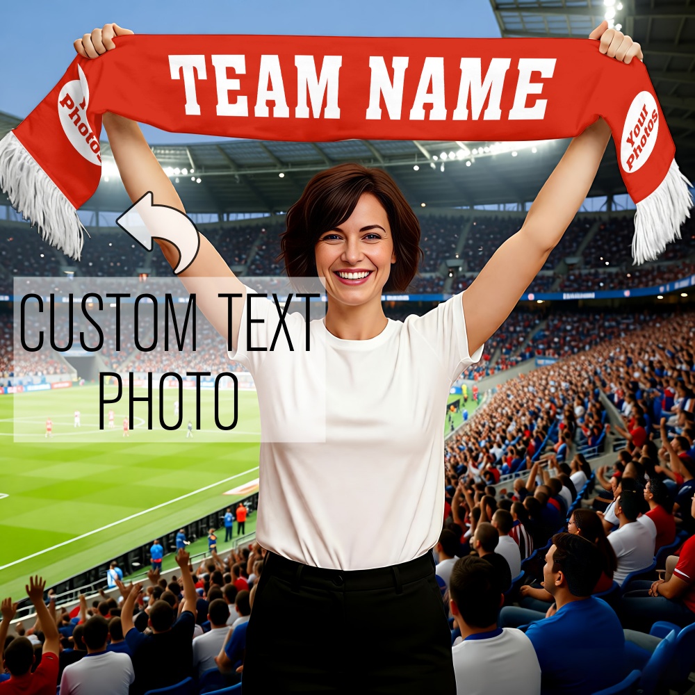 1pc Custom Team Fan Scarf - Pe - đánh giá và giá Party Games Gender Reveal