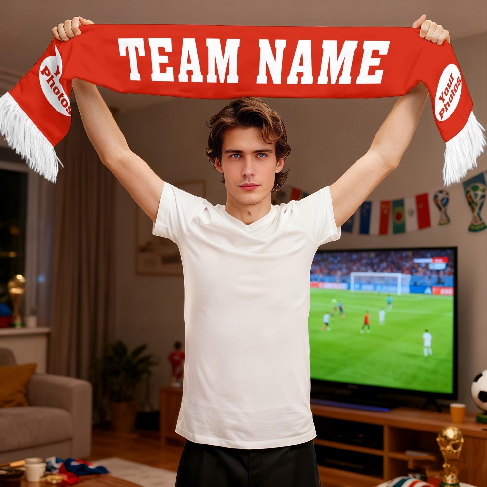 1pc Custom Team Fan Scarf - Pe - đánh giá và giá Party Games Gender Reveal