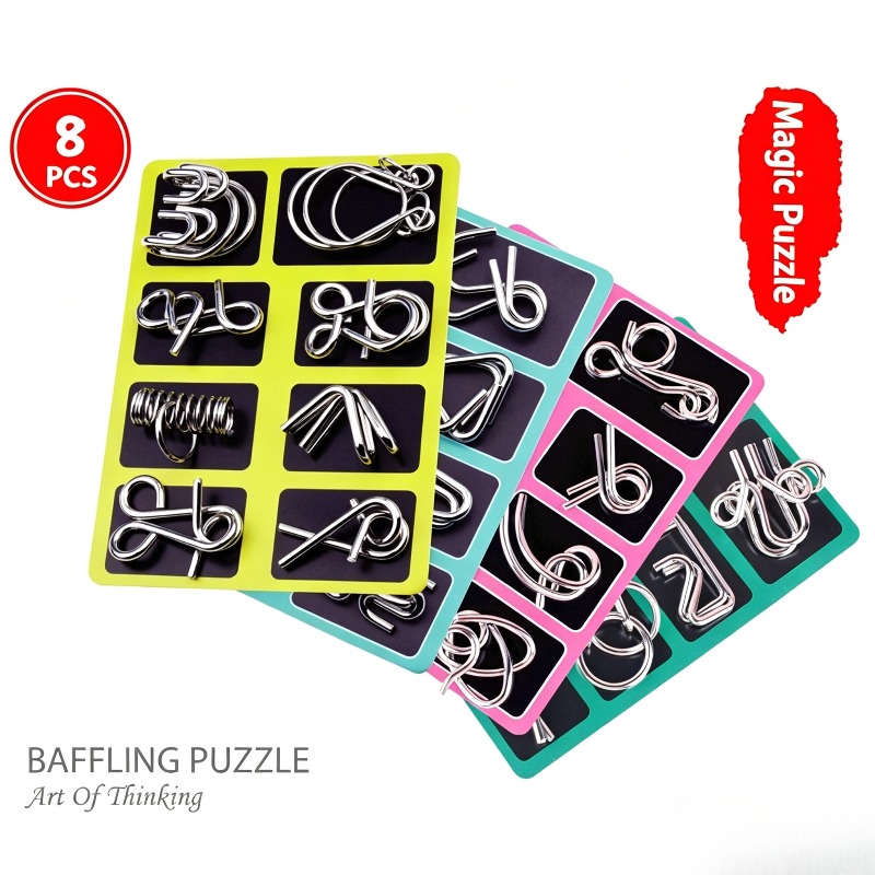 8 Pieces Metal Puzzle Set Clas - đánh giá và giá Party Games At Home