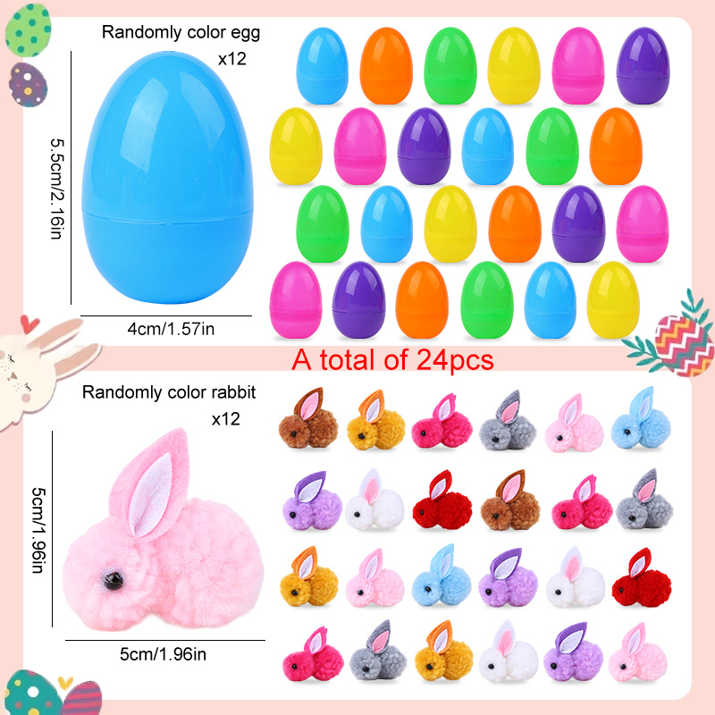24Pcs Cute Easter Egg with Rab - đánh giá và giá Party Games Egg