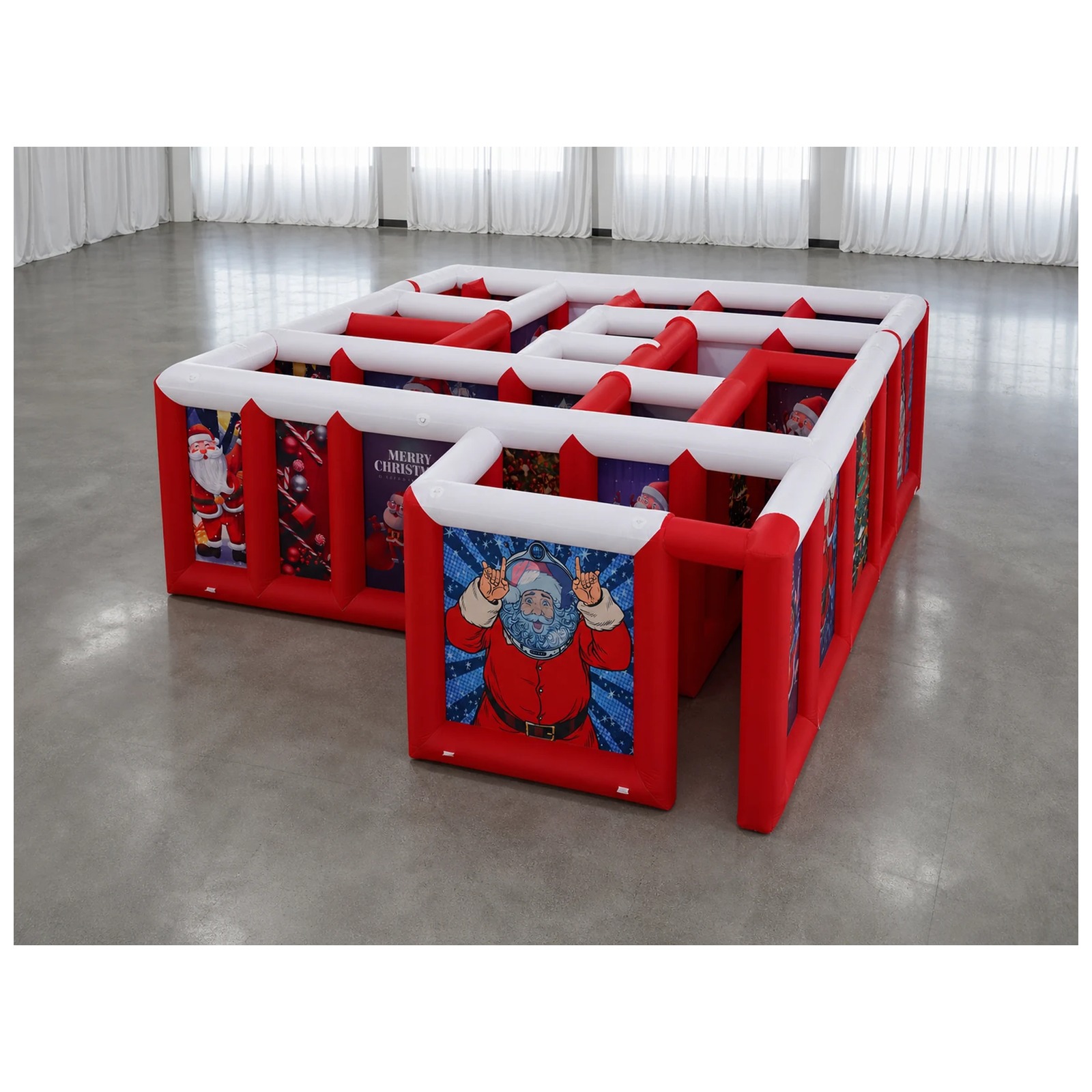 Mê cung bơm hơi mái phẳng màu  - đánh giá và giá Party Games Kids Outdoor