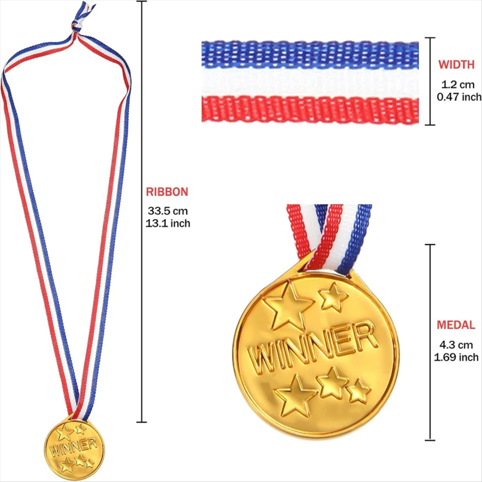 30Pcs Plastic Gold Winners Med - đánh giá và giá Party Games Gender Reveal