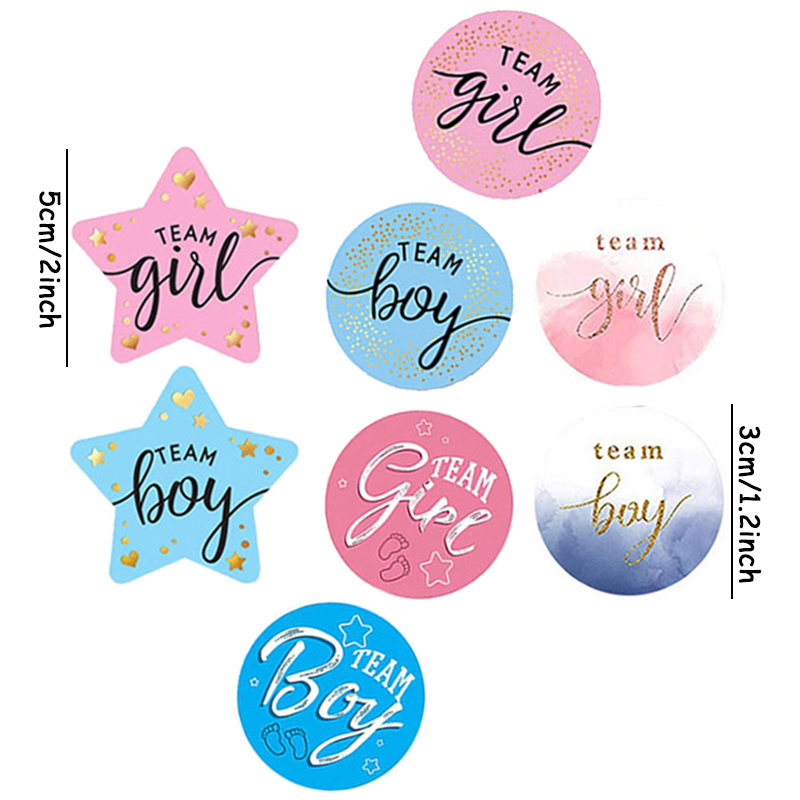 60Pcs Gender Reveal Stickers f - đánh giá và giá Party Games Gender Reveal